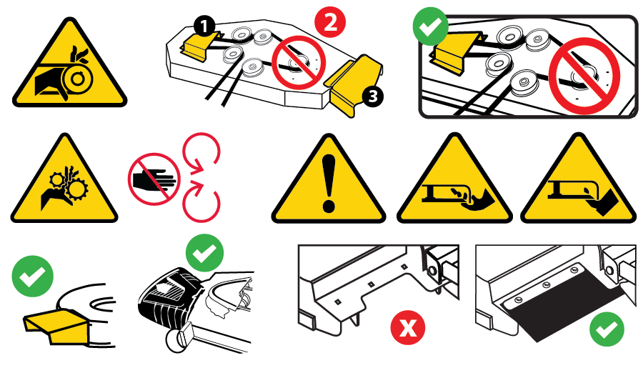 WARNING – AVOID AMPUTATION INJURY